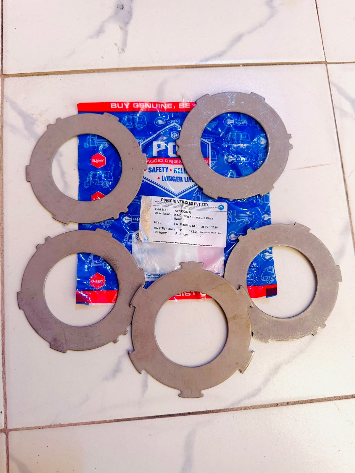 DRIVING PLATE +PRESSUREPLATE KIT95004R